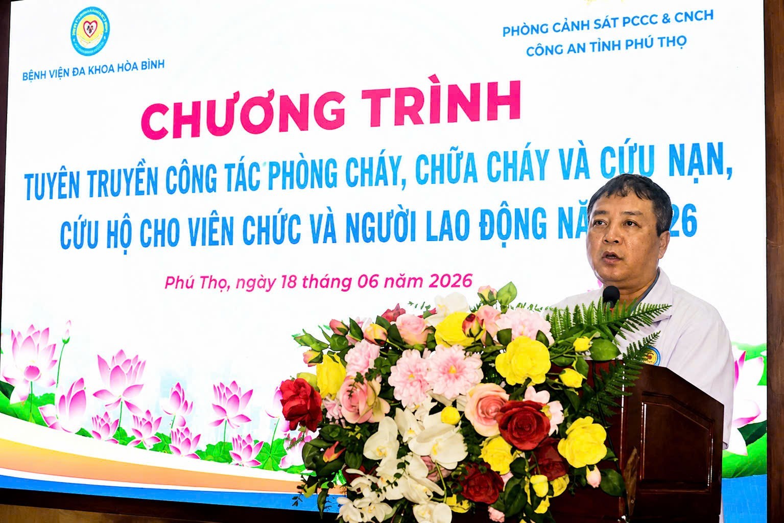  Tập huấn PCCC và CNCH năm 2026 tại Bệnh viện Đa khoa Hòa Bình